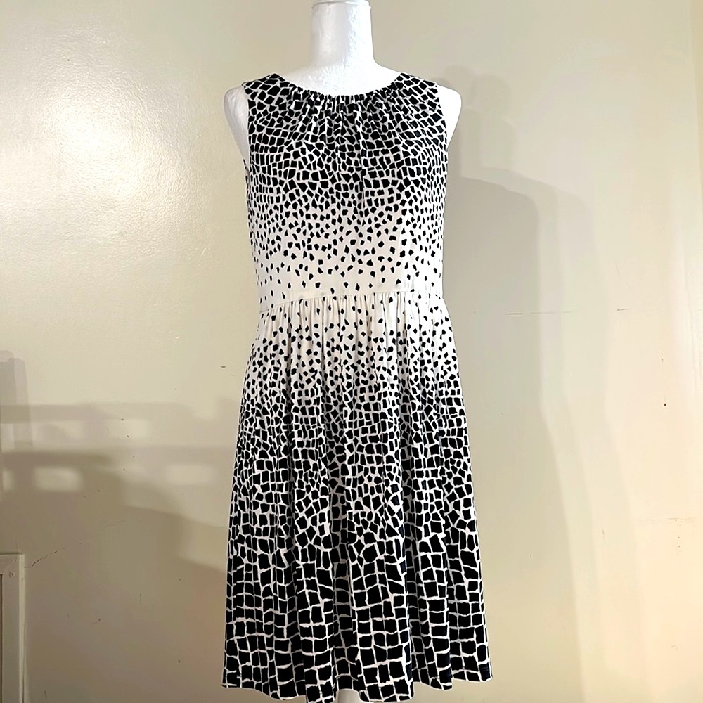 Eliza J Cream Black Ruffle Dress